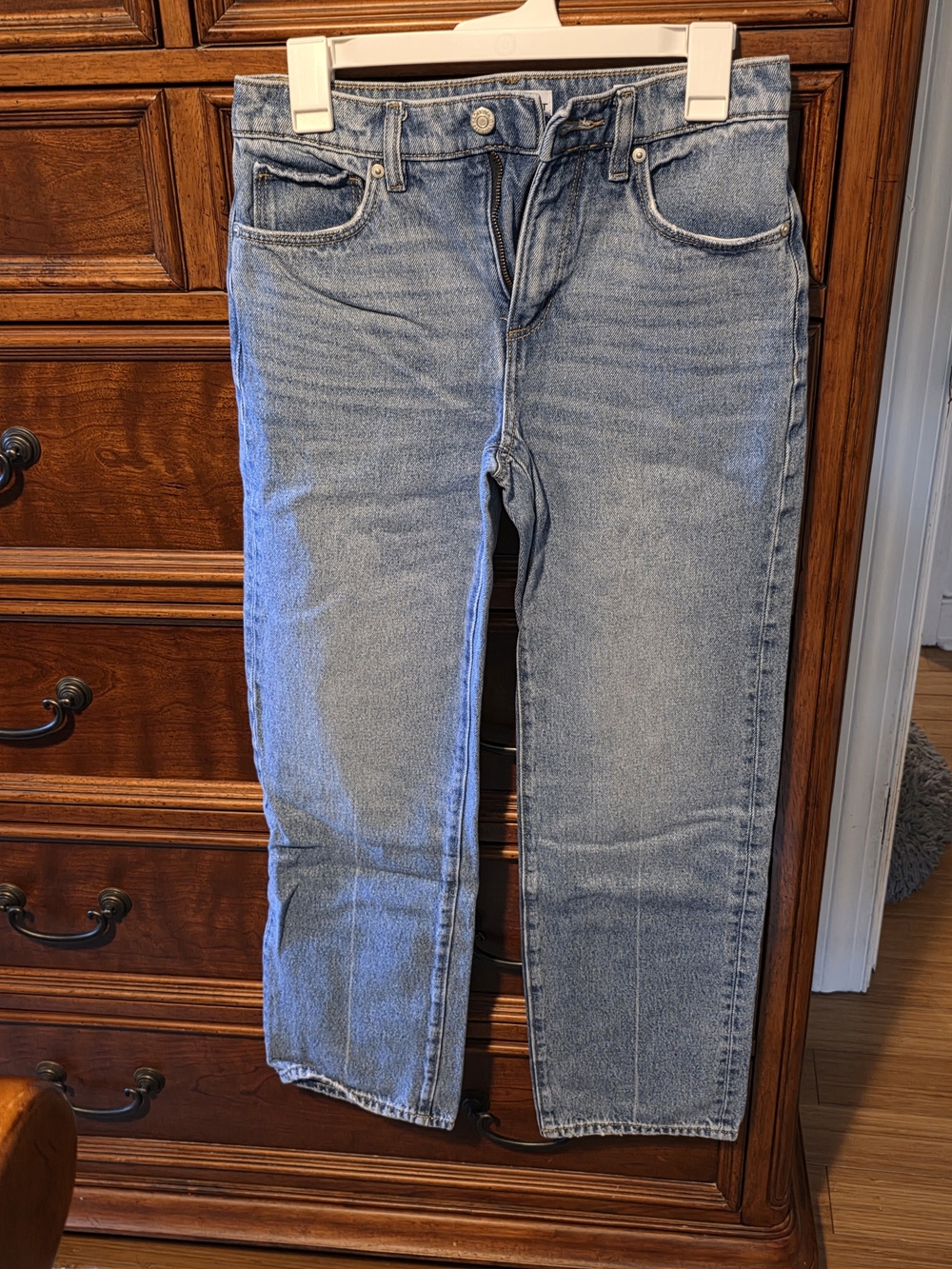 Loft Women's Straight Jeans in Light Blue Wash